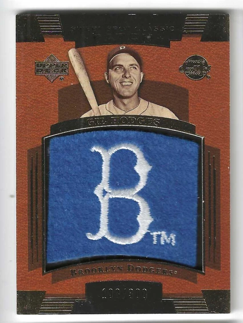 Gil Hodges 2004 Upper Deck Sweet Spot Patch Card SSP-GH 108/300 Brooklyn Dodgers
