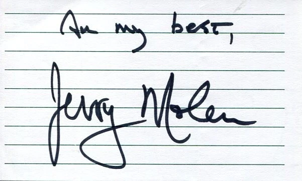 Jerry Molen Jurassic Park Schindler's List Rain Man Producer Signed Autograph
