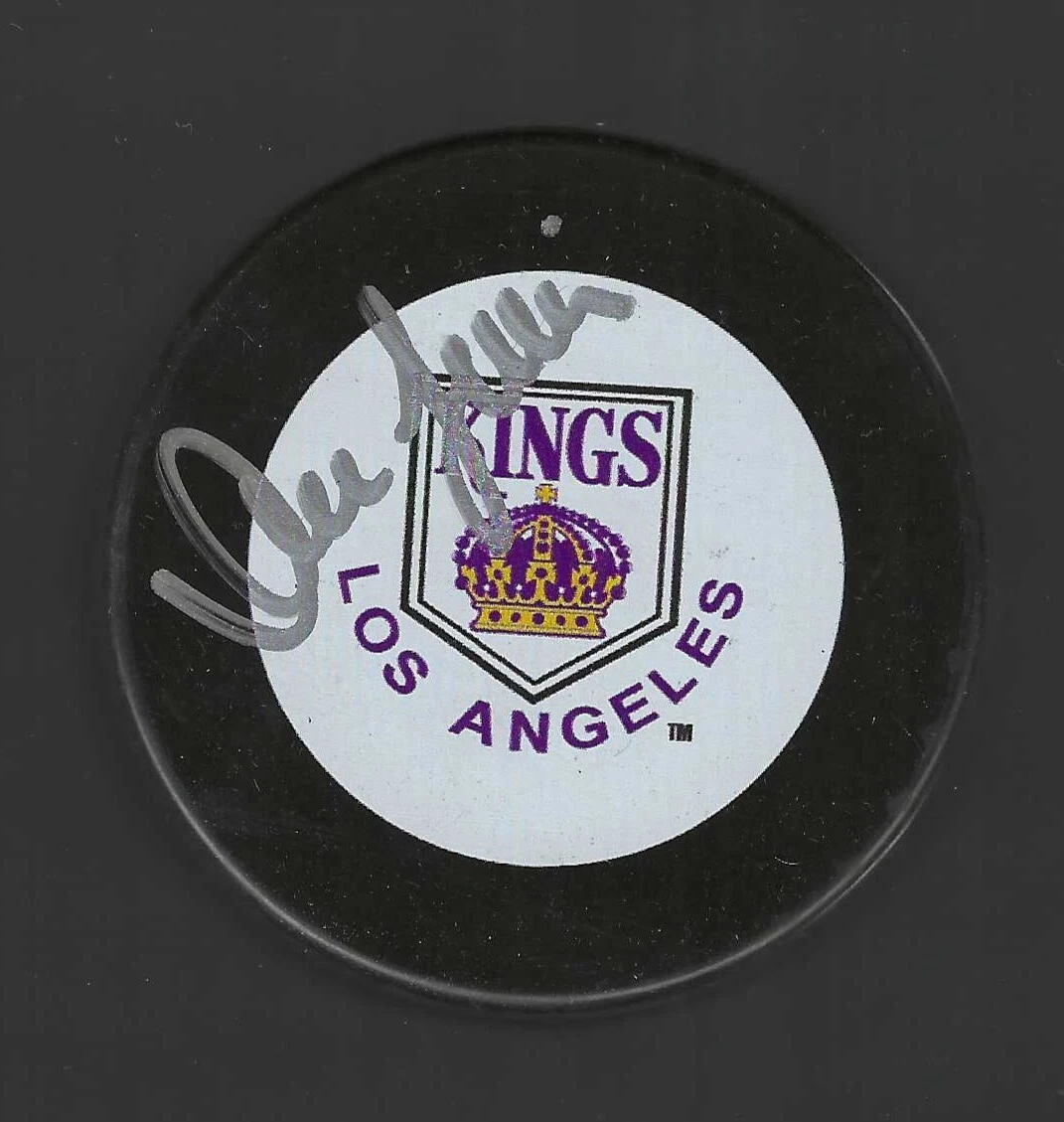 Dave Lewis Signed Los Angeles Kings Puck LA

