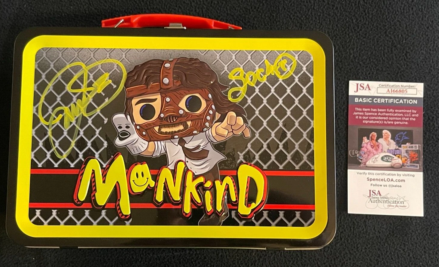 Mankind Signed WWE Funko GameStop Exclusive Lunch Box JSA COA Mick Foley
