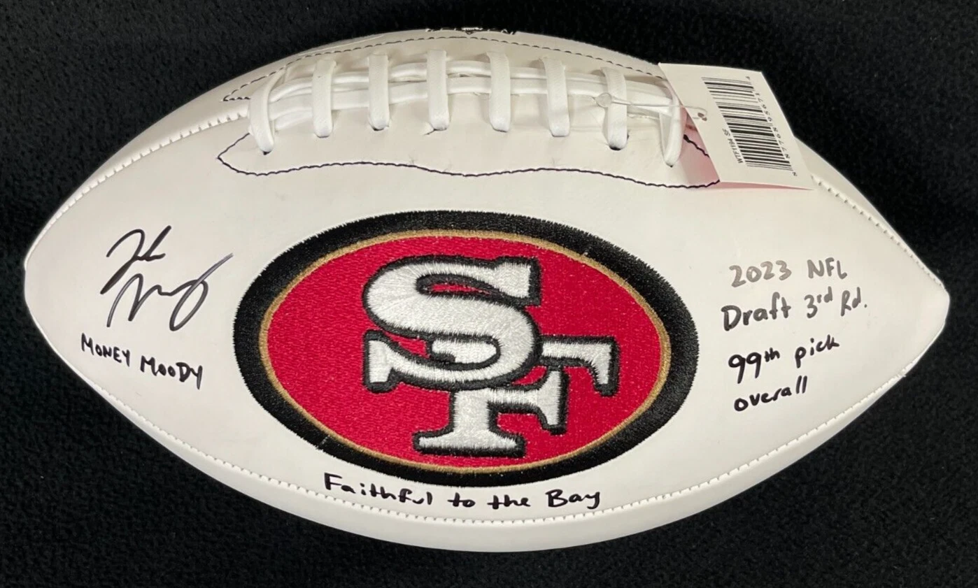 Jake Moody Signed & Inscribed San Francisco 49ers Football JSA COA
