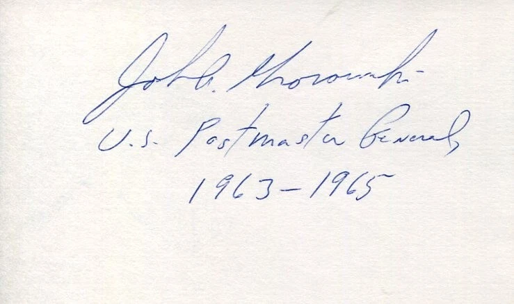 John A. Gronouski US Postmaster General Ambassador to Poland Signed Autograph
