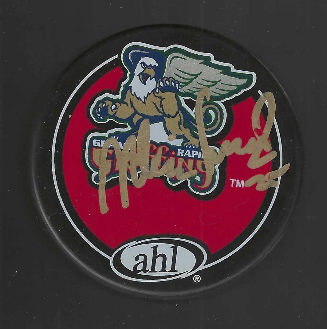 Martin Prusek Signed Grand Rapids Griffins Puck Ottawa Senators
