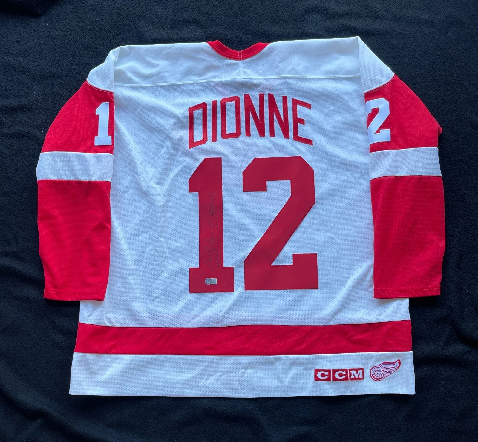 Marcel Dionne Signed Detroit Red Wings CCM Jersey BAS COA

