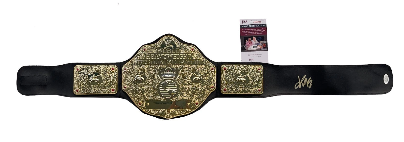 Kane Signed WWE World Heavyweight Champion Toy Belt JSA COA
