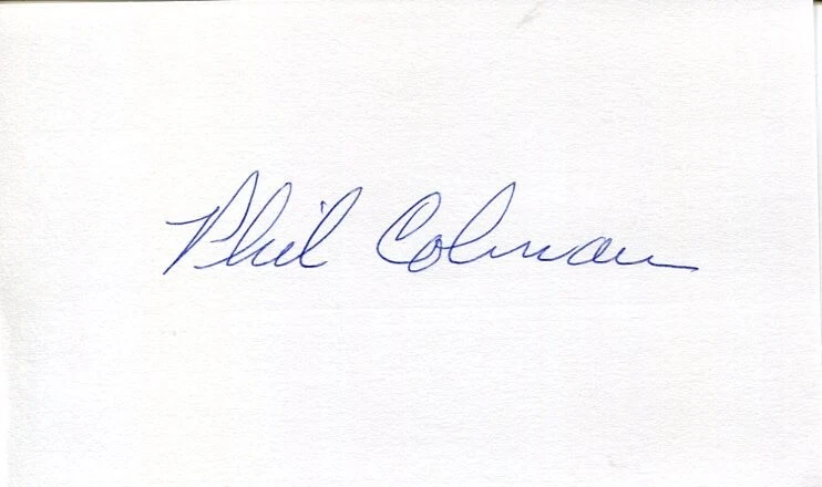 Philip E. Colman Jr WWII War Fighter Ace Pilot 2 DFC Rare Signed Autograph

