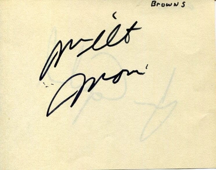 Milt Morin UMass HOF Jim Copeland Virginia UVA Cleveland Browns Signed Autograph
