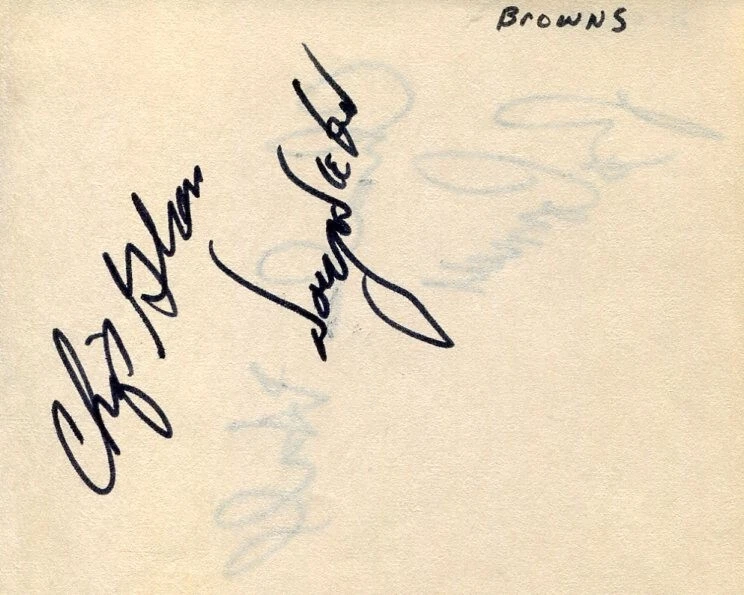 Chip Glass Doug Dieken Bo Cornell Charlie Hall Cleveland Browns Signed Autograph
