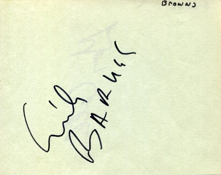 Erich Barnes NY New York Giants Gary Collins Cleveland Browns Signed Autograph
