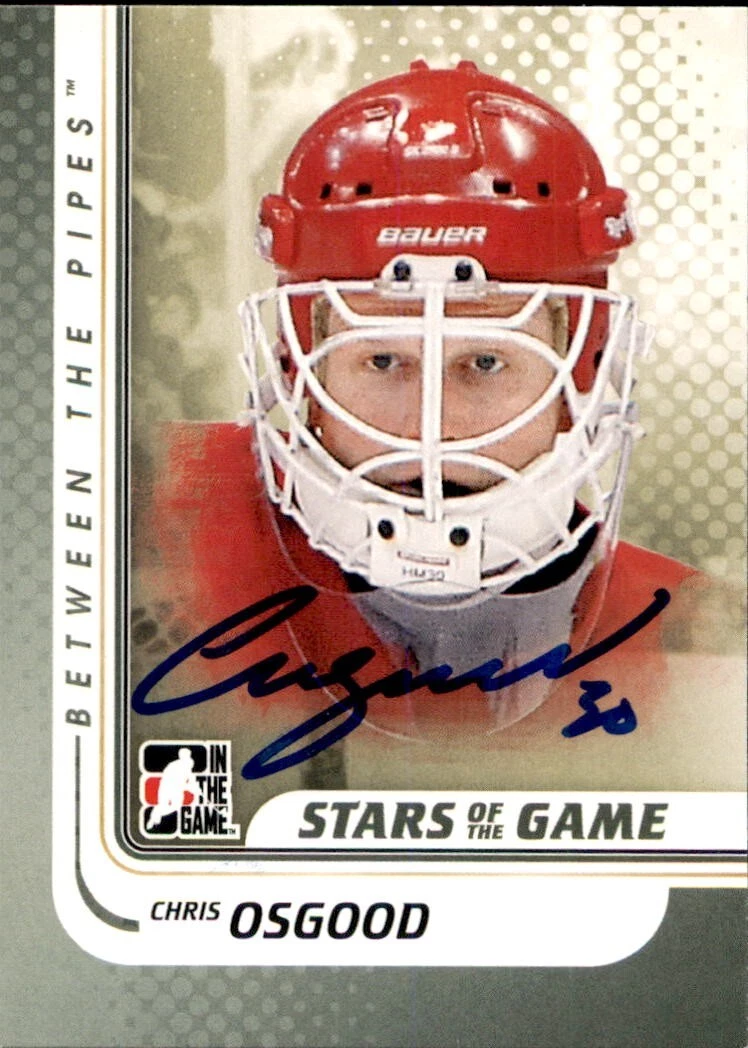 Chris Osgood Signed 2010/11 ITG Between The Pipes Card #96 Detroit Red Wings
