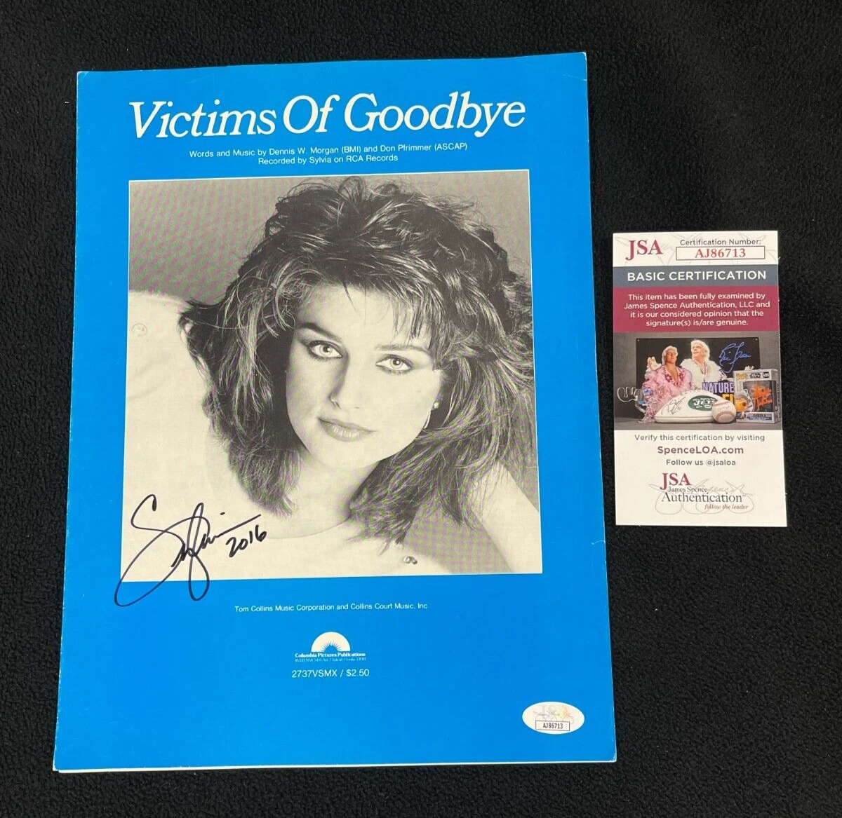 Sylvia Hutton Signed Victims Of Goodbye Songbook JSA COA
