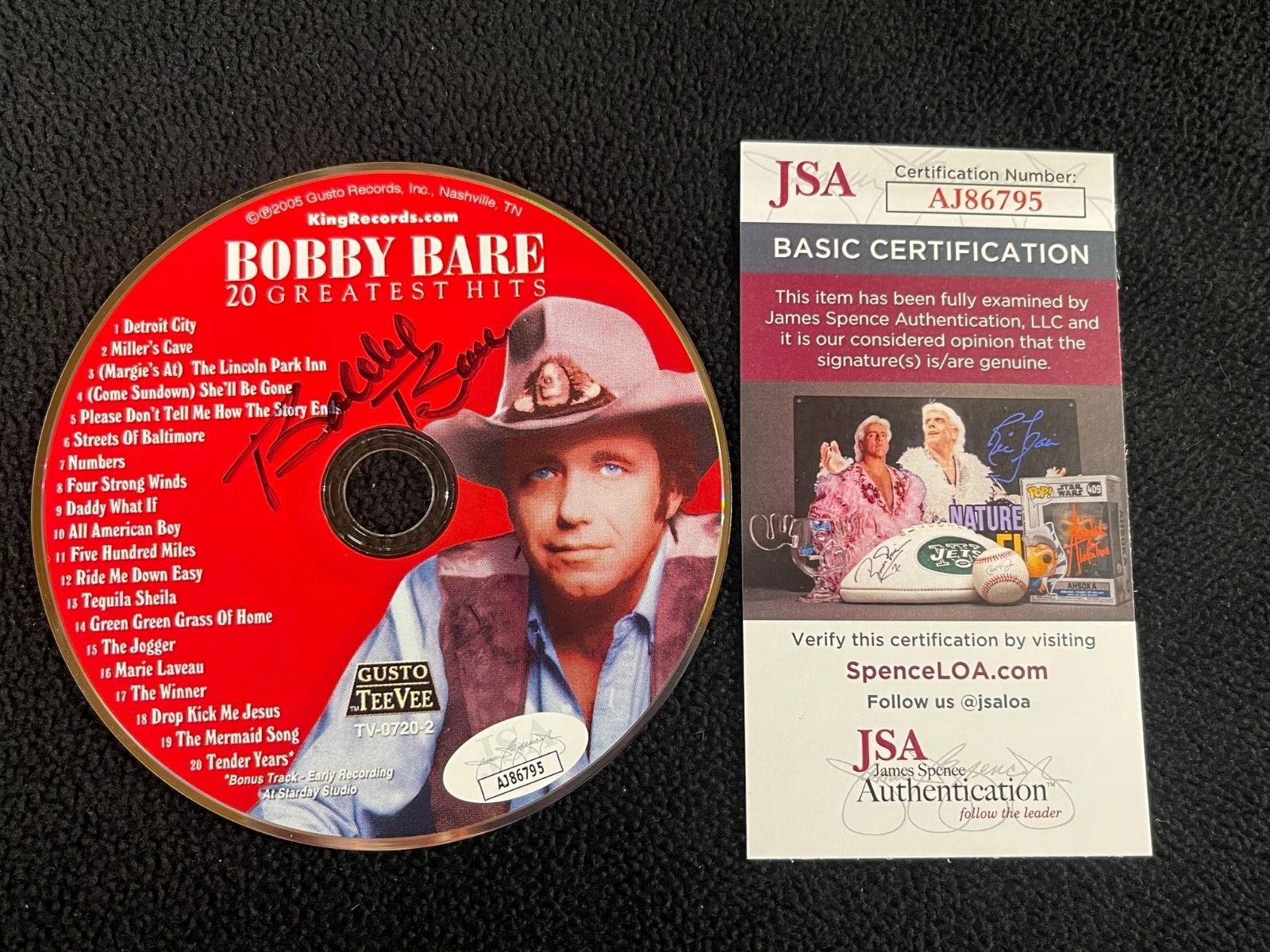 Bobby Bare Signed 20 Greatest Hits CD JSA COA
