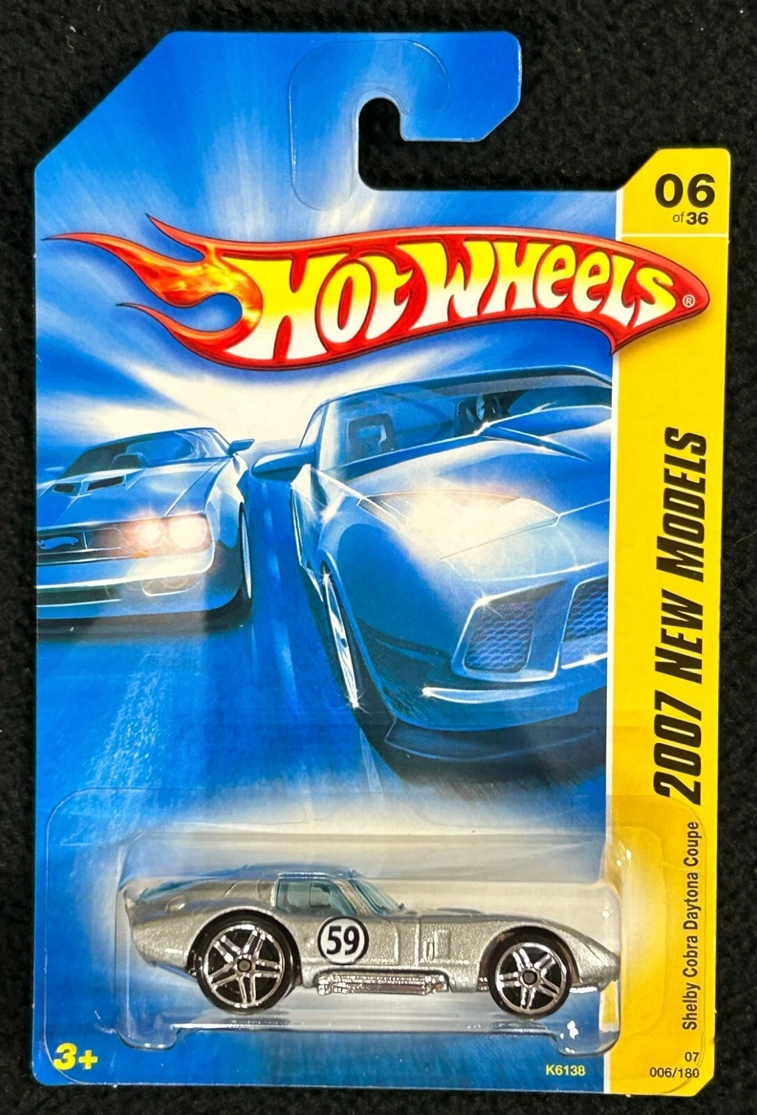 Hot Wheels 2007 New Models Shelby Cobra Daytona Coupe #06/36 Silver
