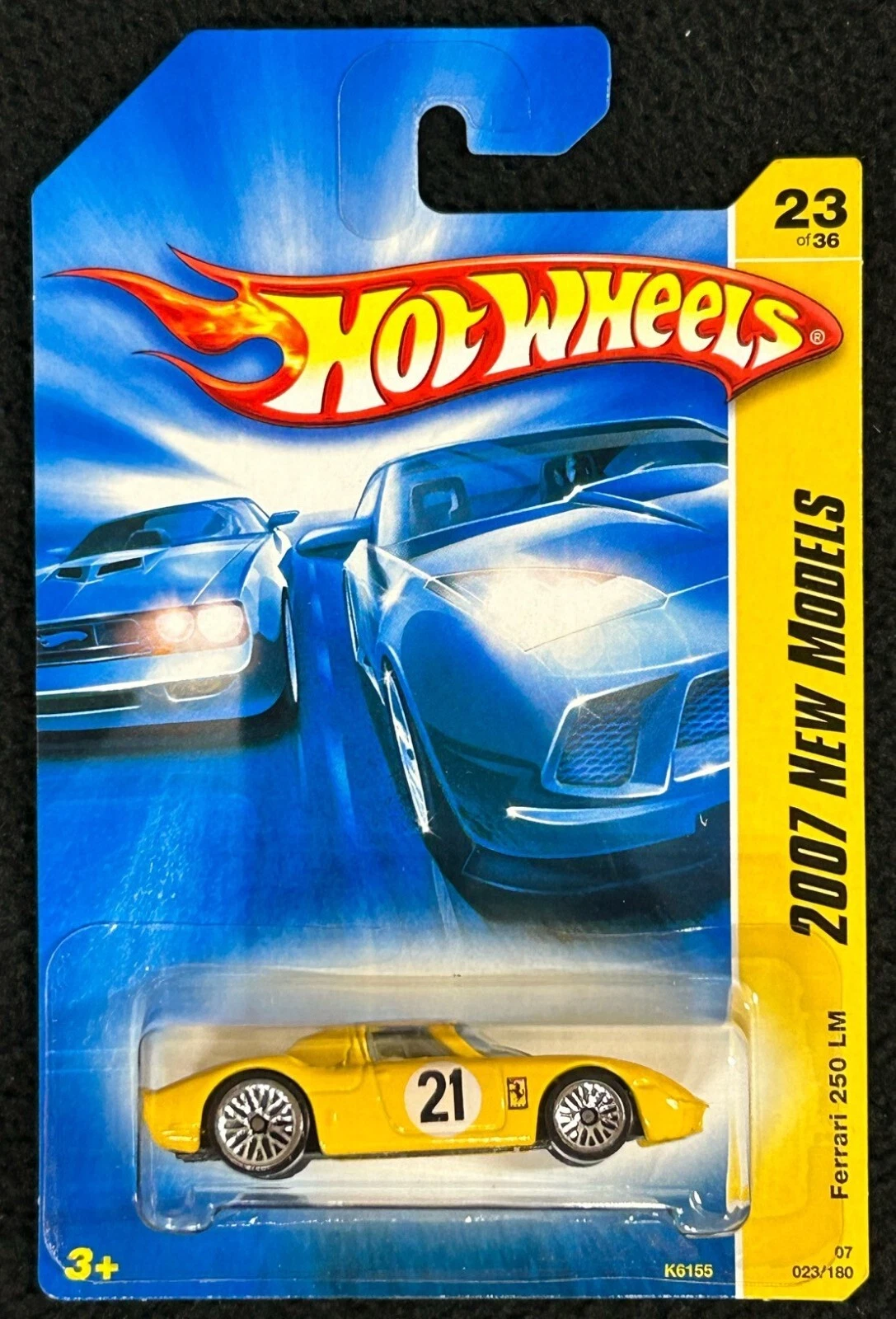 Hot Wheels 2007 New Models Ferrari 250 LM #23/36 Yellow
