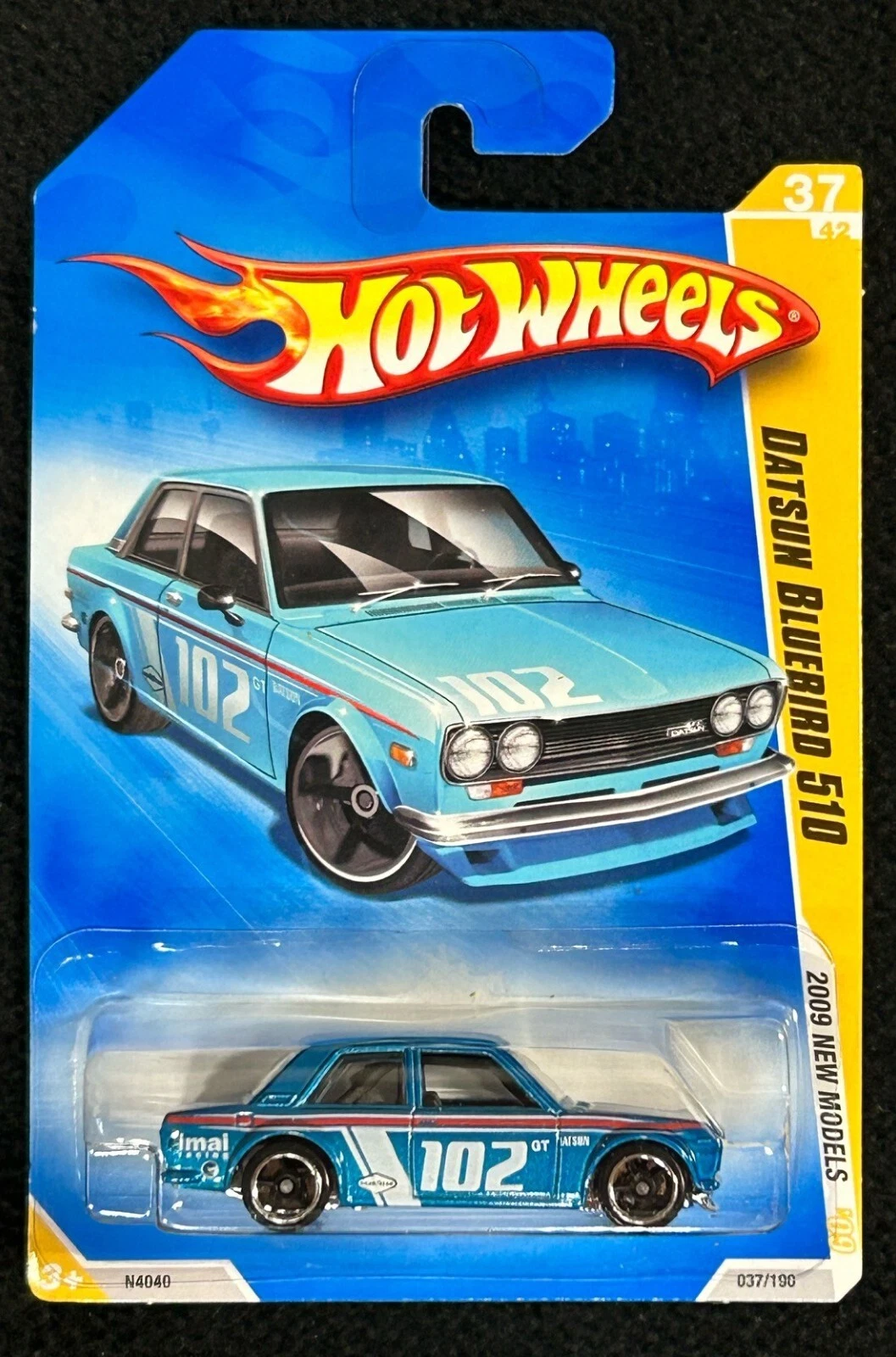 Hot Wheels 2009 New Models Datsun Bluebird 510 #37/42 Blue
