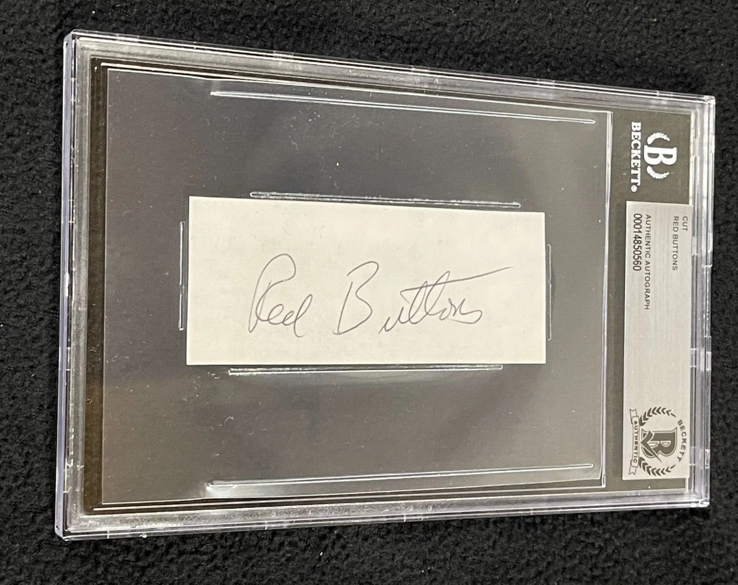 Red Buttons Signed Cut Autograph Beckett Certified Sayonara
