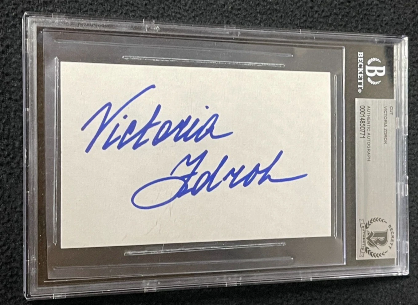 Victoria Zdrok Signed Cut Autograph Beckett Certified Playboy Penthouse Model
