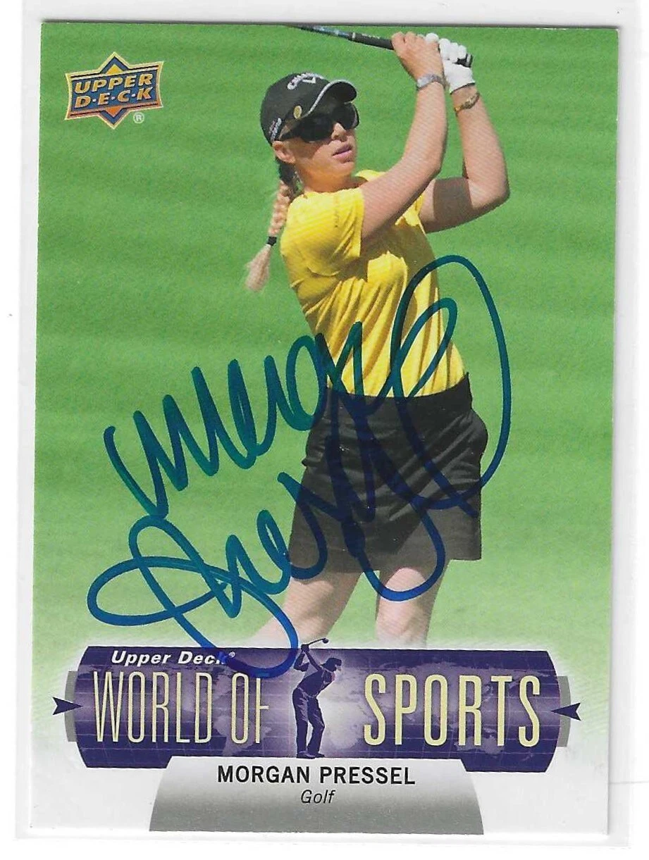 Morgan Pressel Signed 2011 Upper Deck World Of Sports Golf Card #277 LPGA
