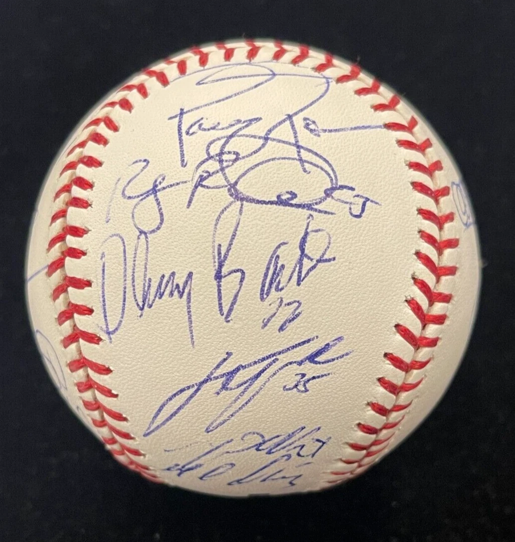 2008 Detroit Tigers Team Signed Rawlings OML Baseball Signed By 25 JSA LOA COA
