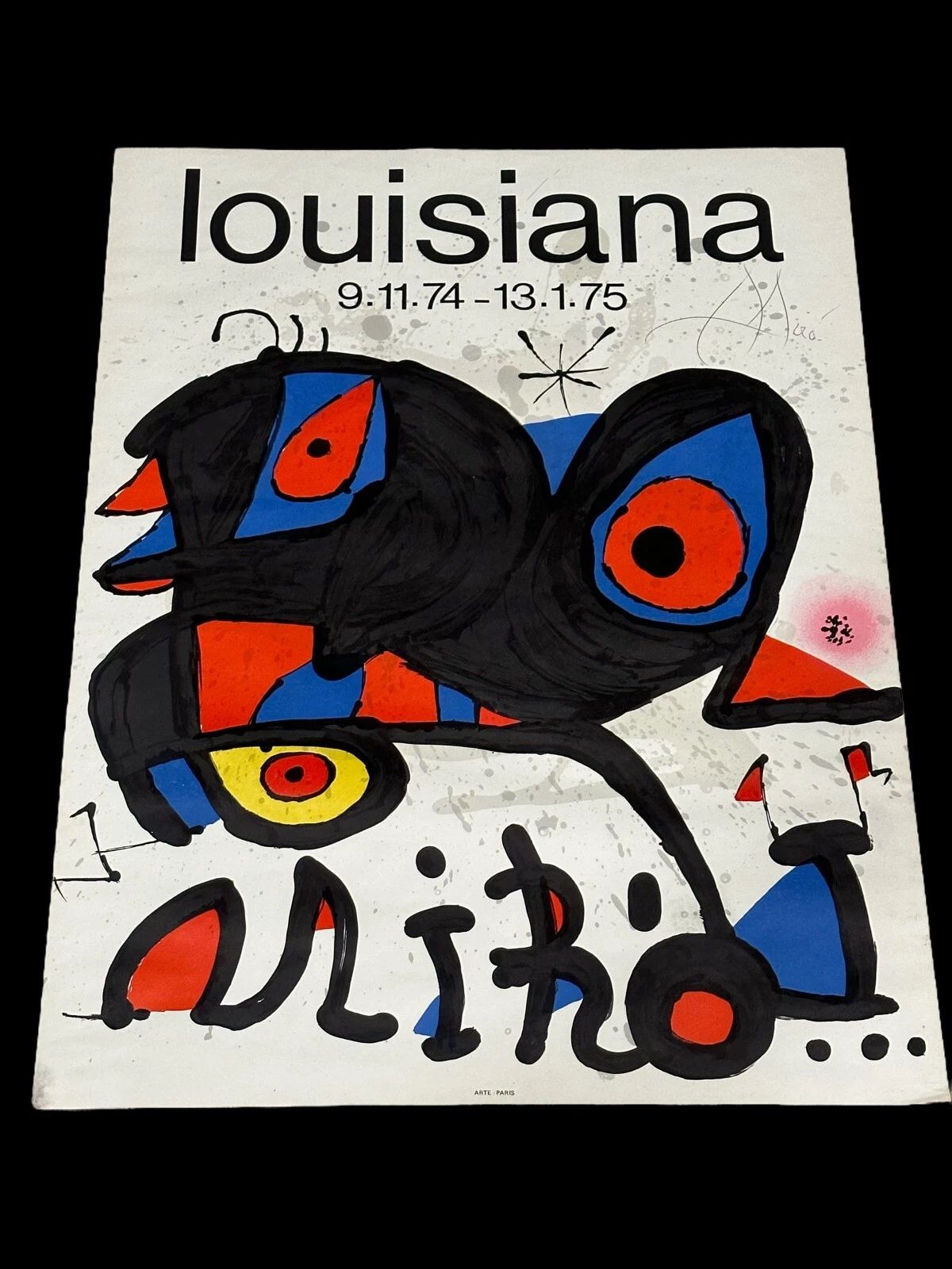 Joan Miro Louisiana Humlebaek Denmark Signed Autograph Lithograph Poster JSA COA
