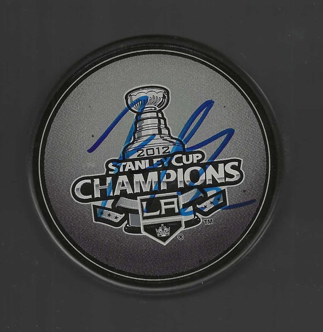 Trevor Lewis Signed Los Angeles Kings 2012 Stanley Cup Champions Puck LA
