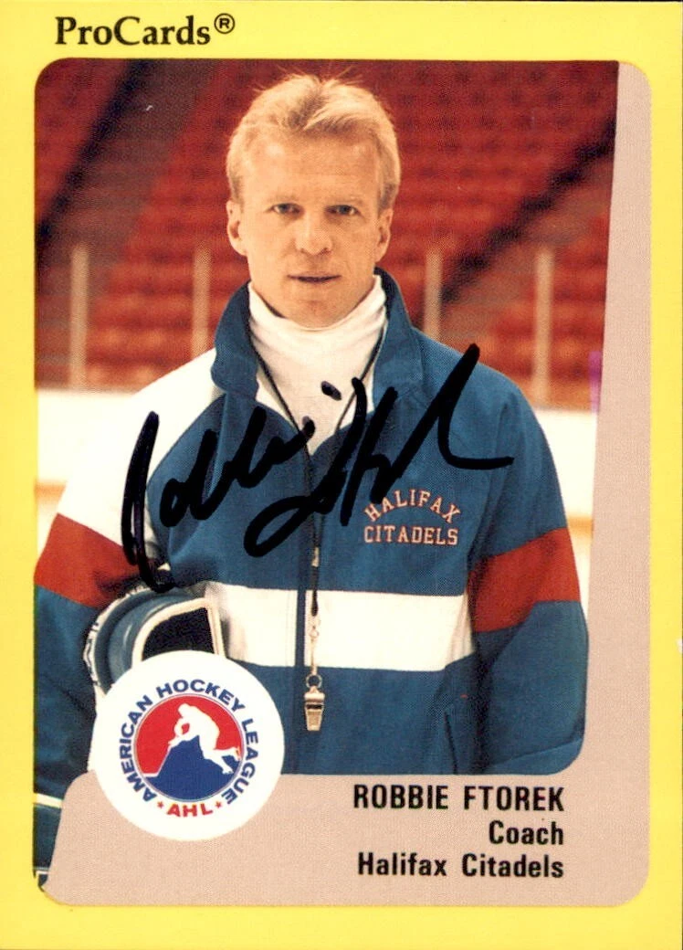 Robbie Ftorek Signed 1989 ProCards Card #157 Halifax Citadels New York Rangers
