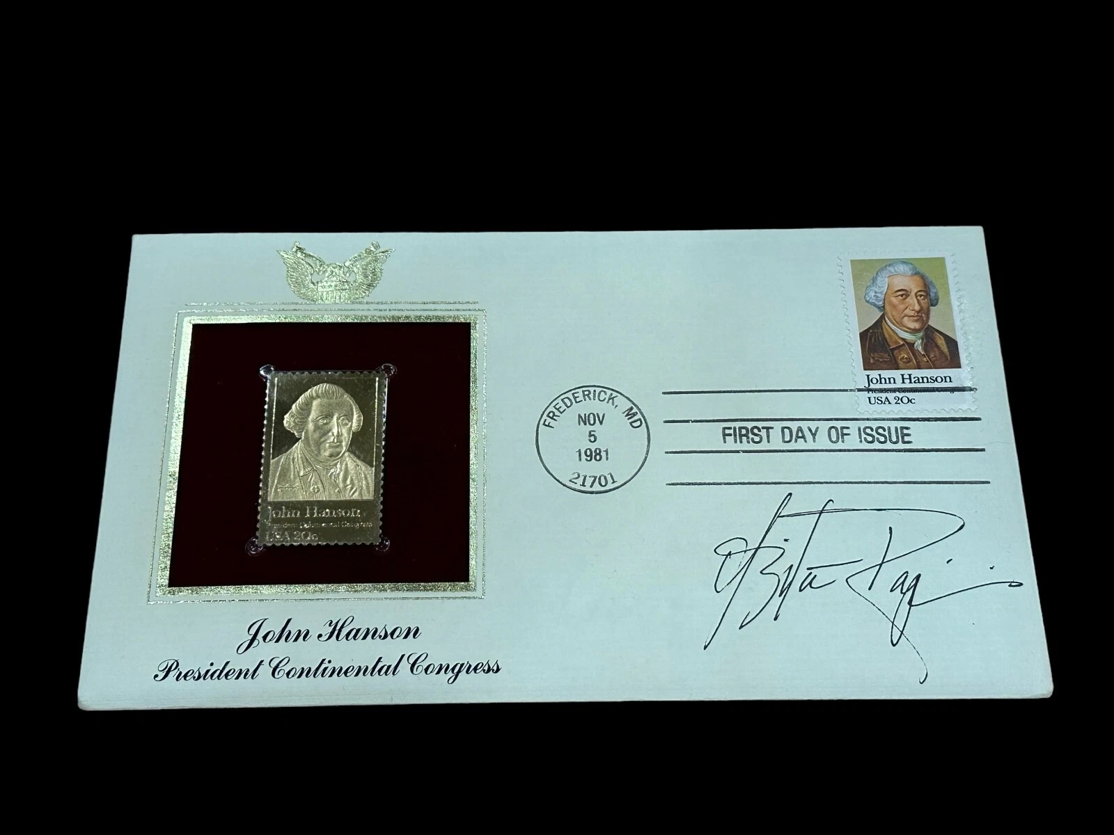 Azita Raji 1st Female US Ambassador To Sweden Signed Autograph Gold FDC
