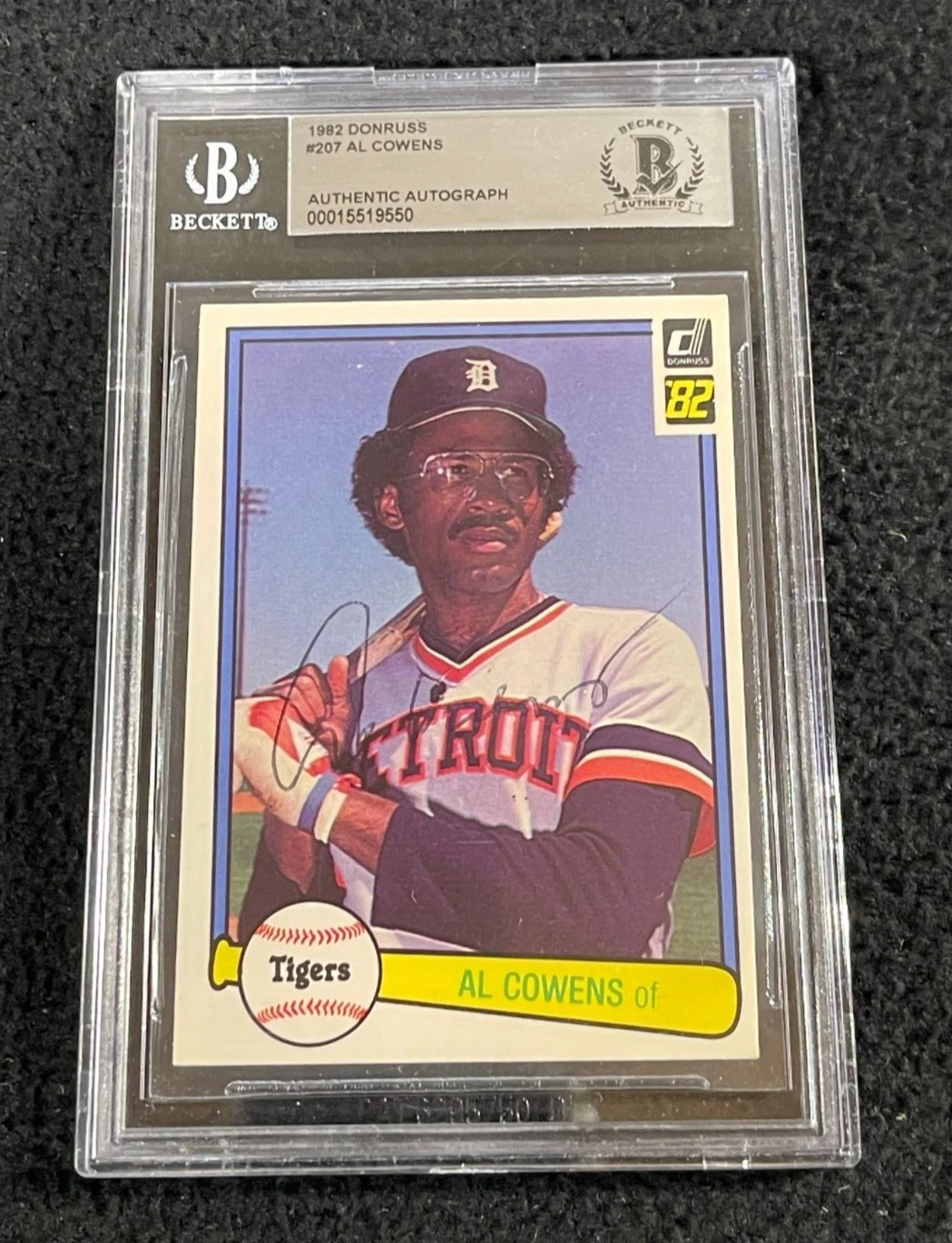 Al Cowens Signed 1982 Topps Card #207 BAS Certified Detroit Tigers
