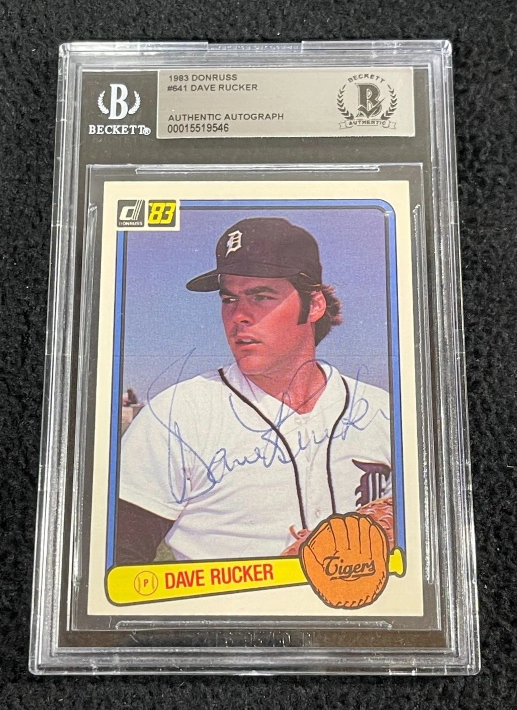 Dave Rucker Signed 1983 Donruss Card #641 BAS Certified Detroit Tigers
