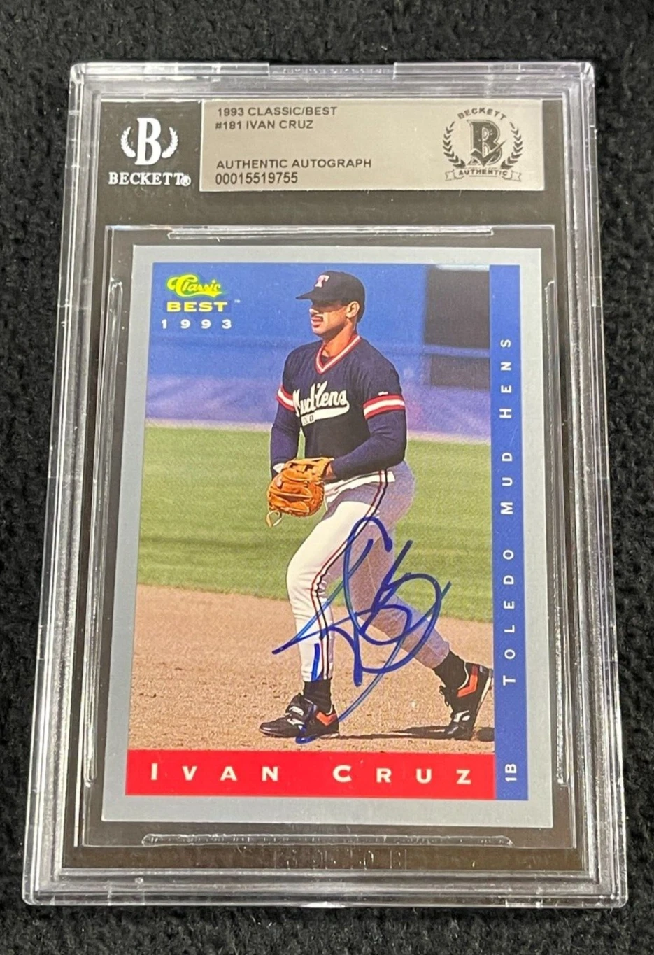 Ivan Cruz Signed 1993 Classic Card #181 BAS Certified Detroit Tigers
