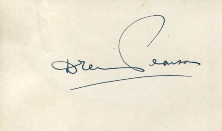 Drew Pearson Journalist Washington Merry-Go-Round NBC Radio Signed Autograph
