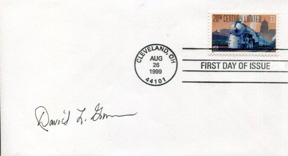 David L. Gunn President Amtrak Train Railroad MBTA SEPTA Signed Autograph FDC
