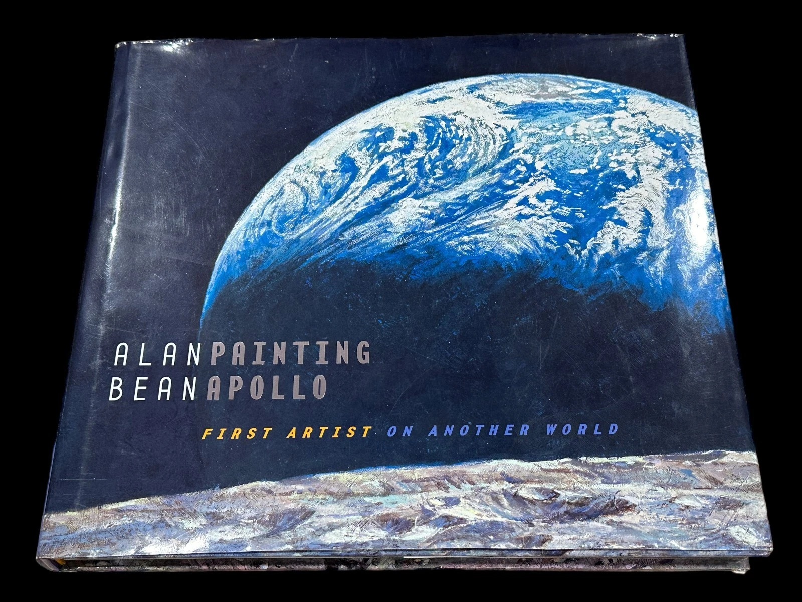 Alan Bean NASA Astronaut Moonwalker Painting Apollo Signed Autograph Book JSA
