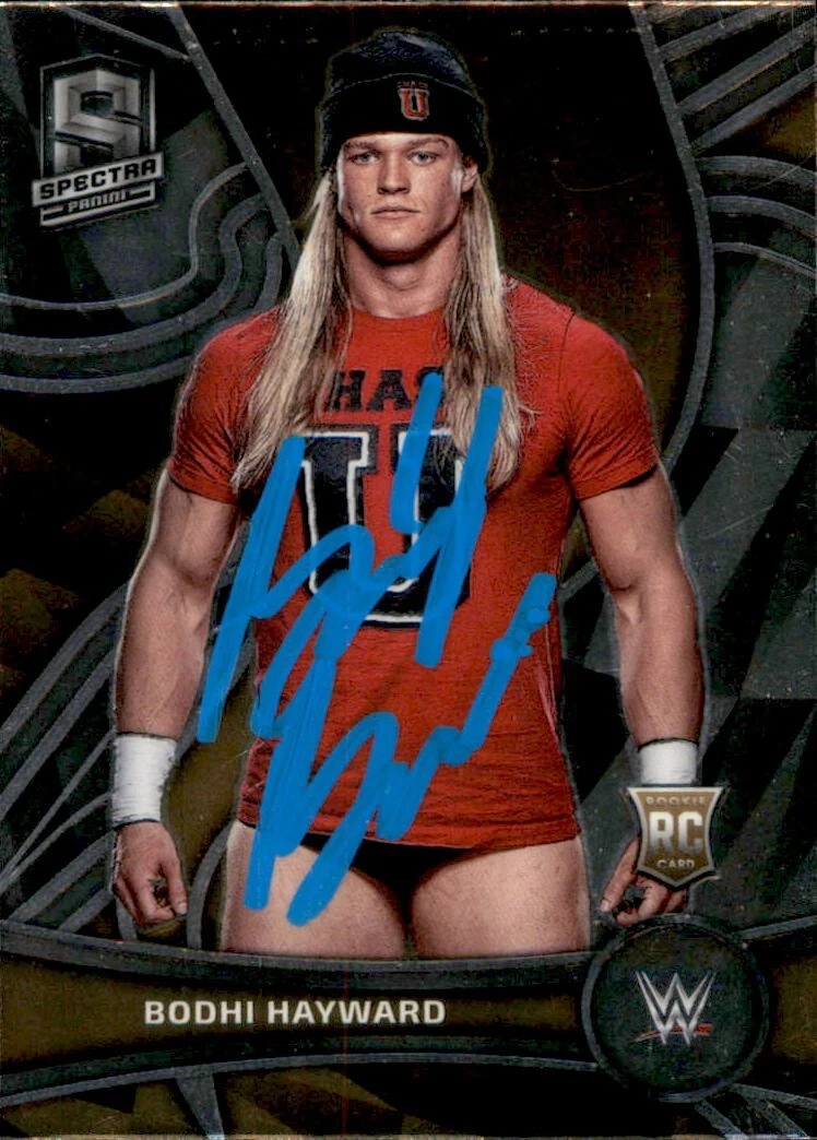 Brady Booker Signed Bodhi Hayward 2022 Panini Chronicles WWE NXT Card #380
