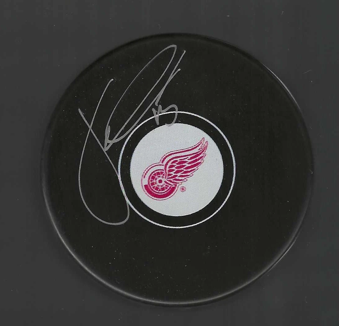 Jakub Vrana Signed Detroit Red Wings Puck Beckett COA
