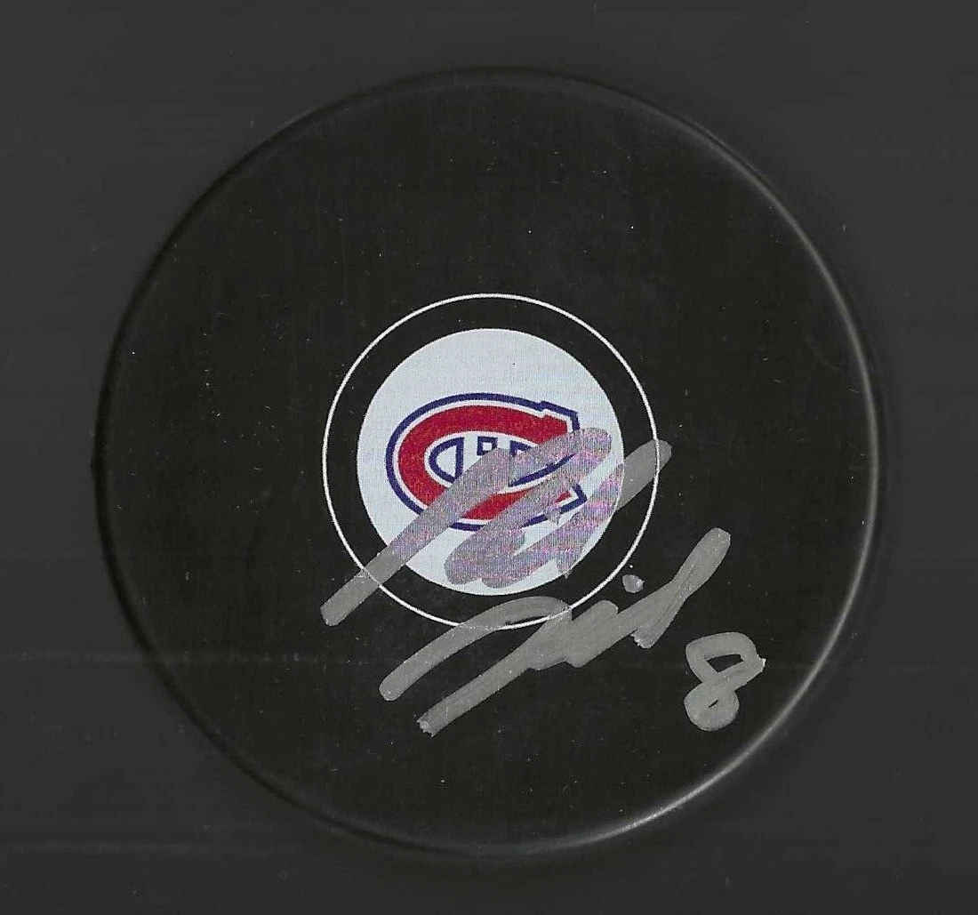 Mike Komisarek Signed Montreal Canadiens Puck
