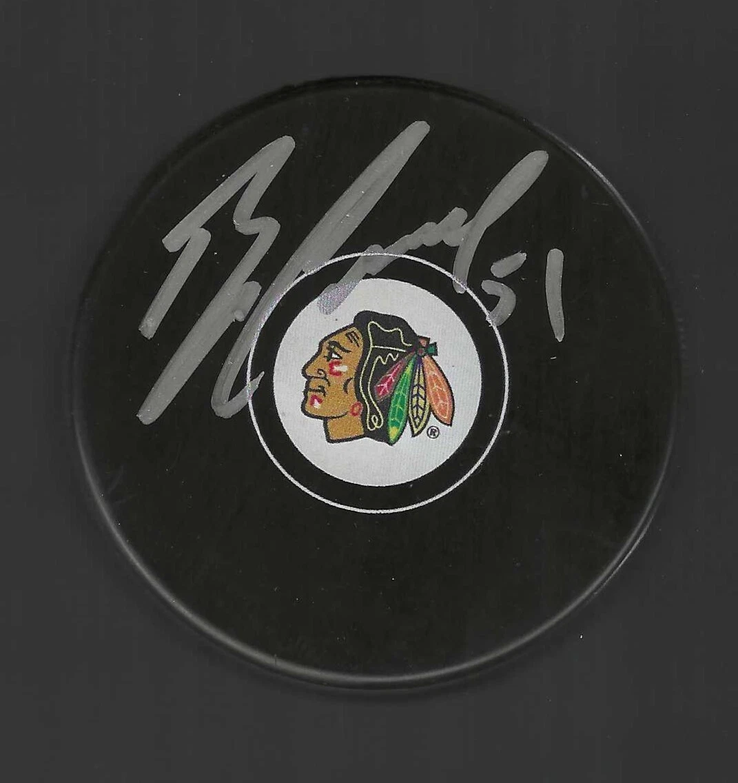 Brian Campbell Signed Chicago Blackhawks Puck
