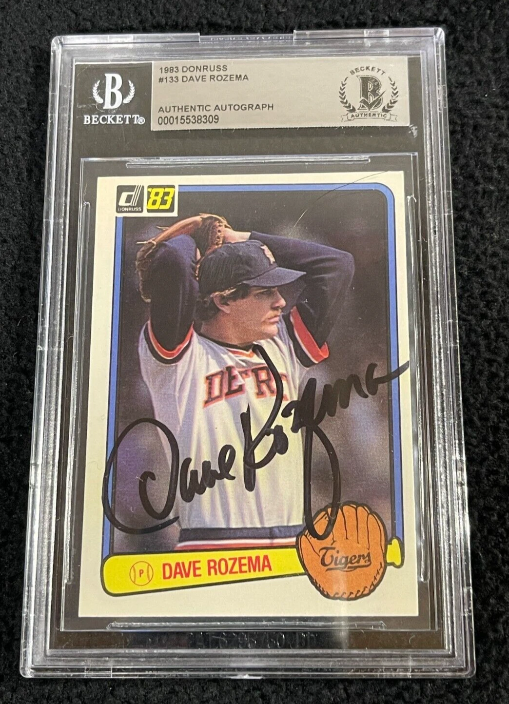 Dave Rozema Signed 1983 Donruss Card #133 BAS Certified Detroit Tigers
