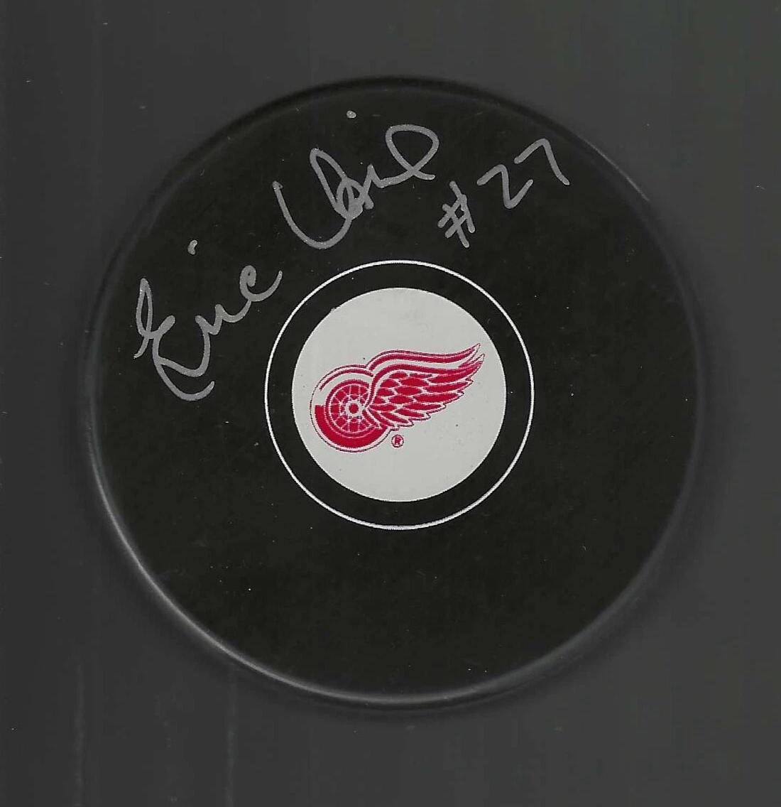 Eric Vail Signed Detroit Red Wings Puck
