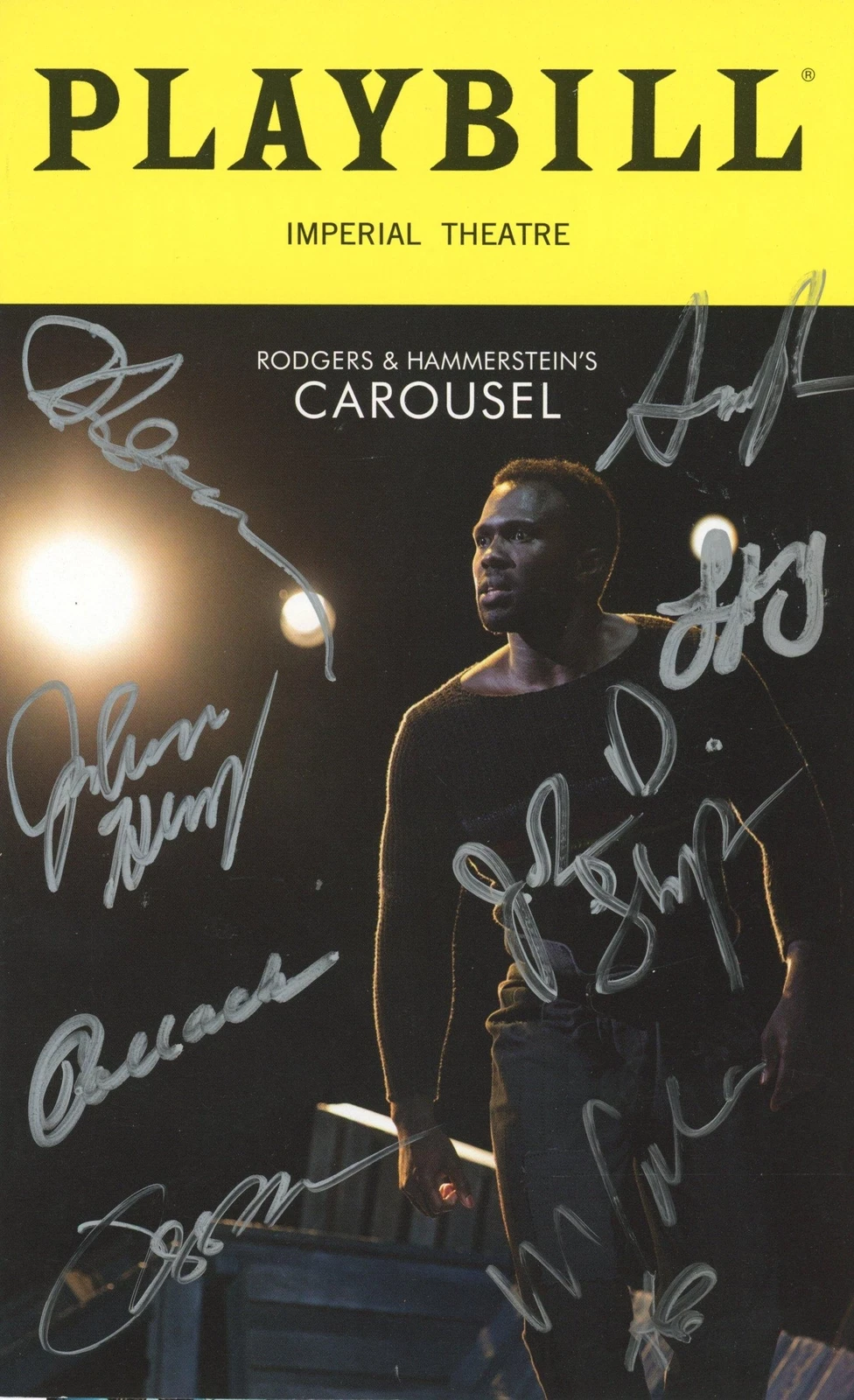 “RODGERS & HAMMERSTEIN’S CAROUSEL” CAST SIGNED PLAYBILL – JOSHUA HENRY +8 ACOA COLLECTIBLE MEMORABILIA