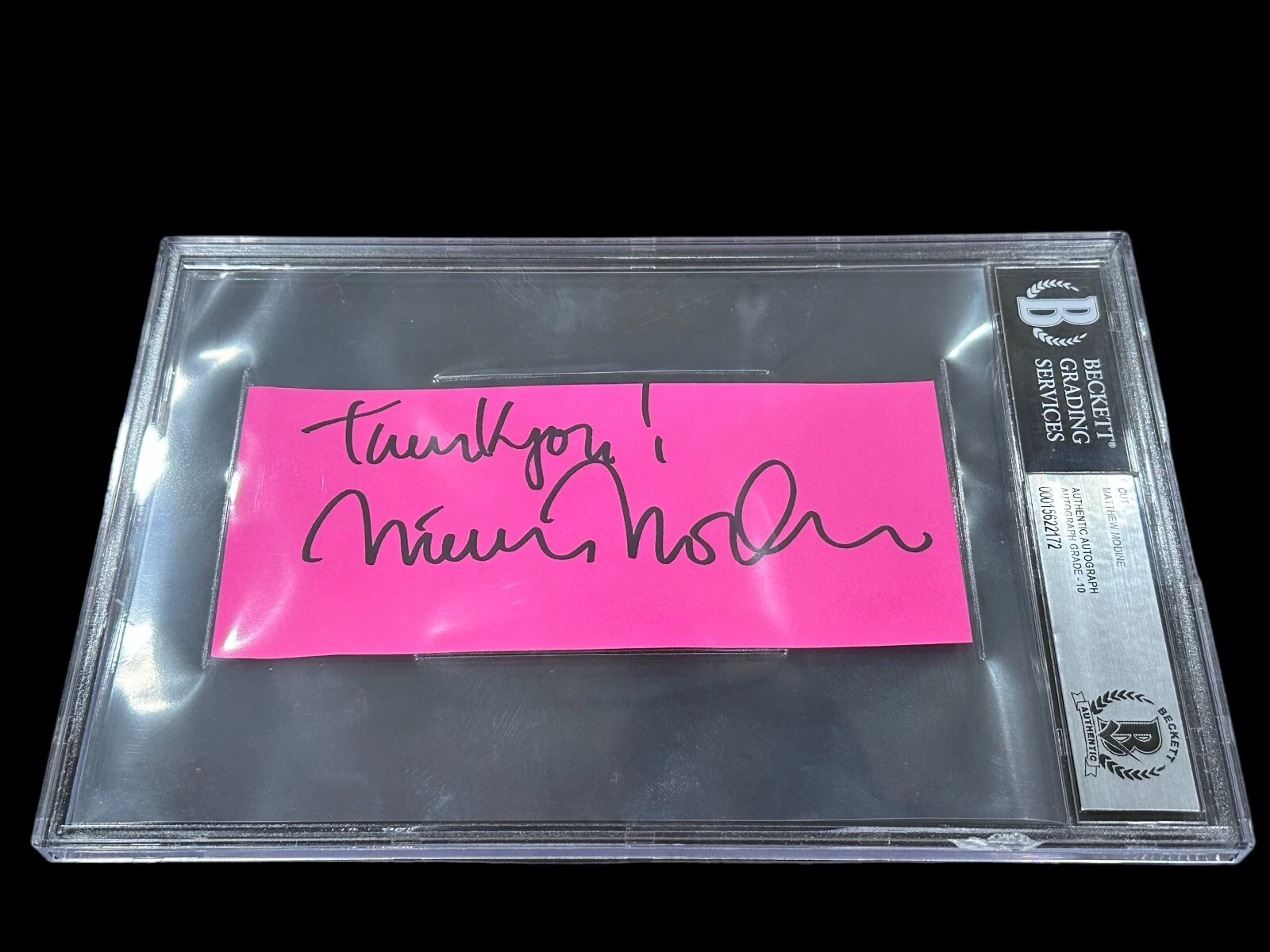 Matthew Modine Full Metal Jacket Batman Weeds Signed Autograph Beckett BAS Slab
