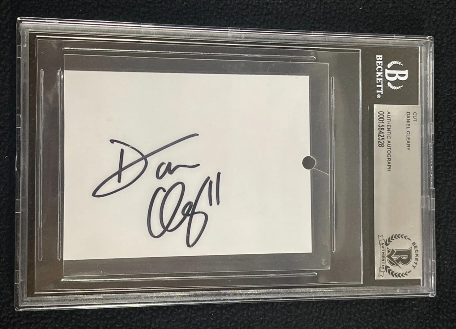 Dan Cleary Signed Cut Autograph Beckett Certified Detroit Red Wings
