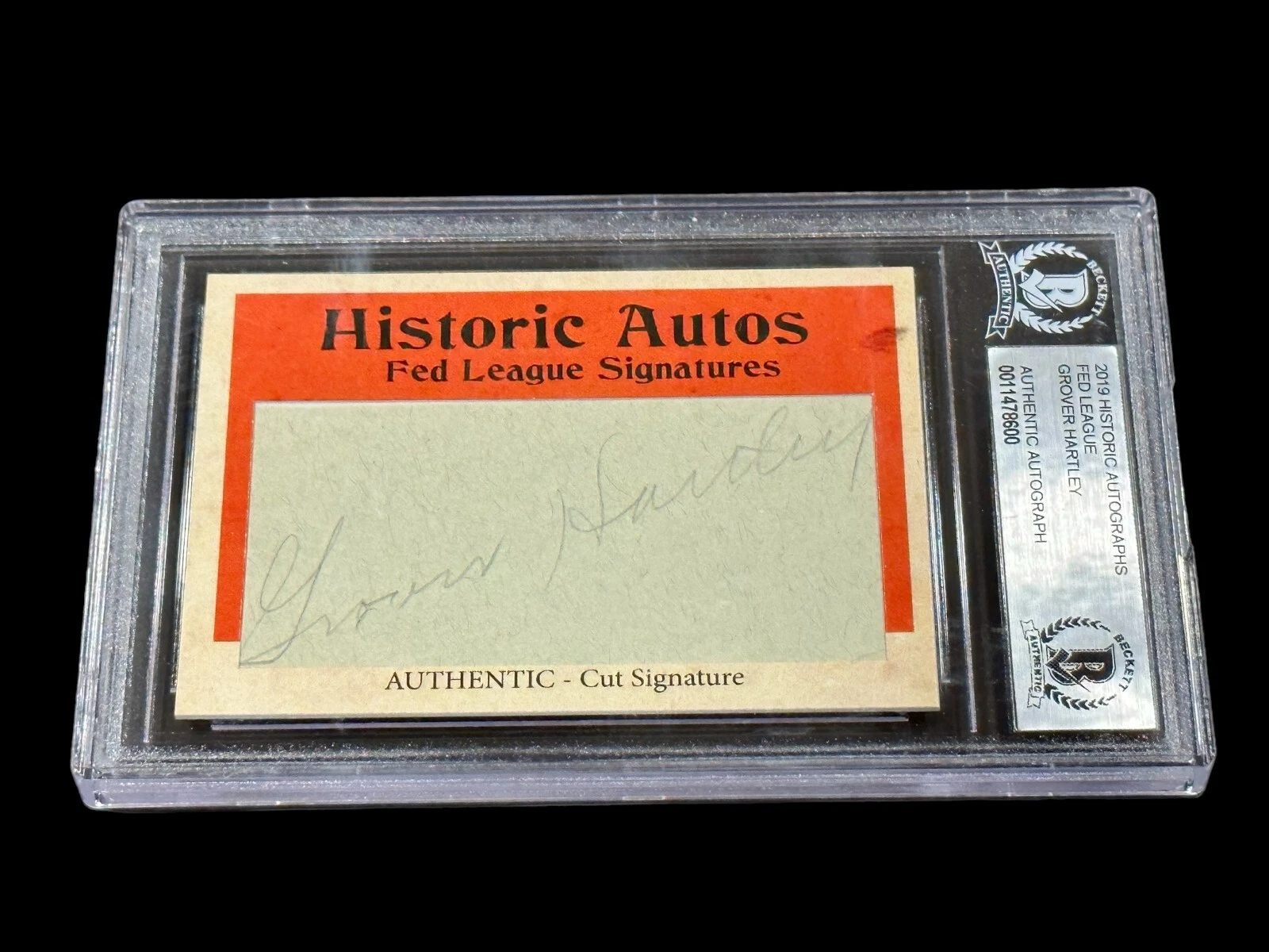 Grover Hartley St. Louis Browns New York Giants Signed Autograph BAS Beckett
