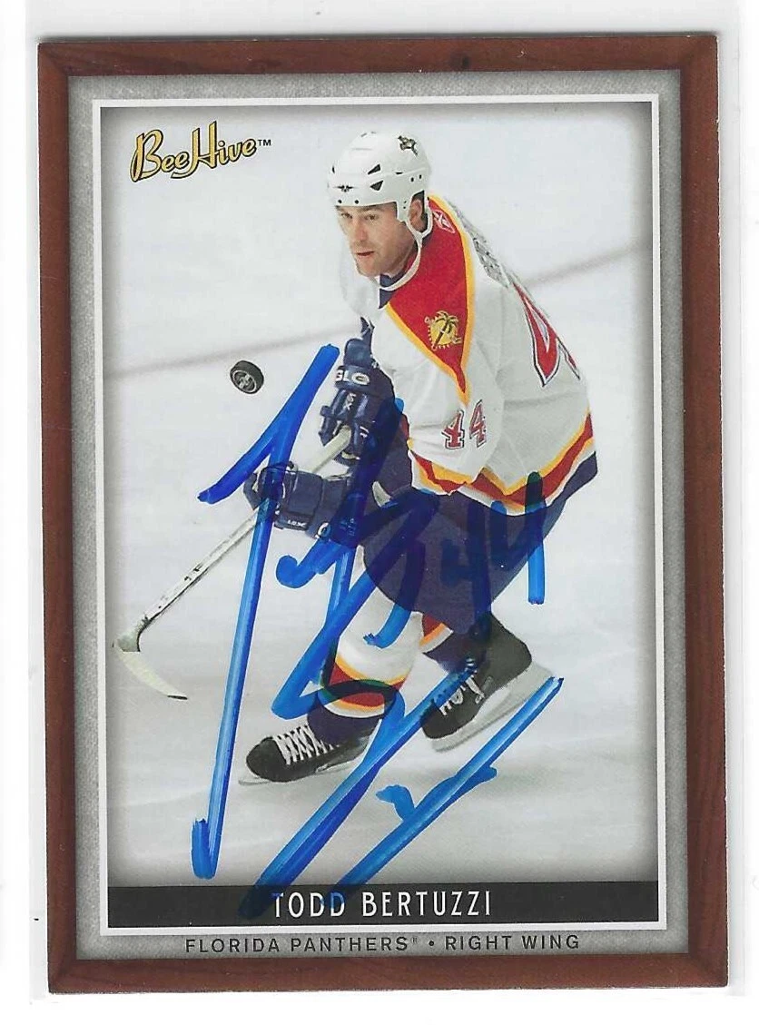Todd Bertuzzi Signed 2006/07 UD Bee Hive Card #58 Florida Panthers
