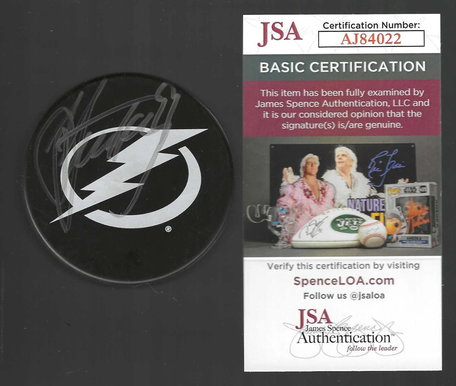 Steven Stamkos Signed Tampa Bay Lightning Souvenir Puck JSA COA
