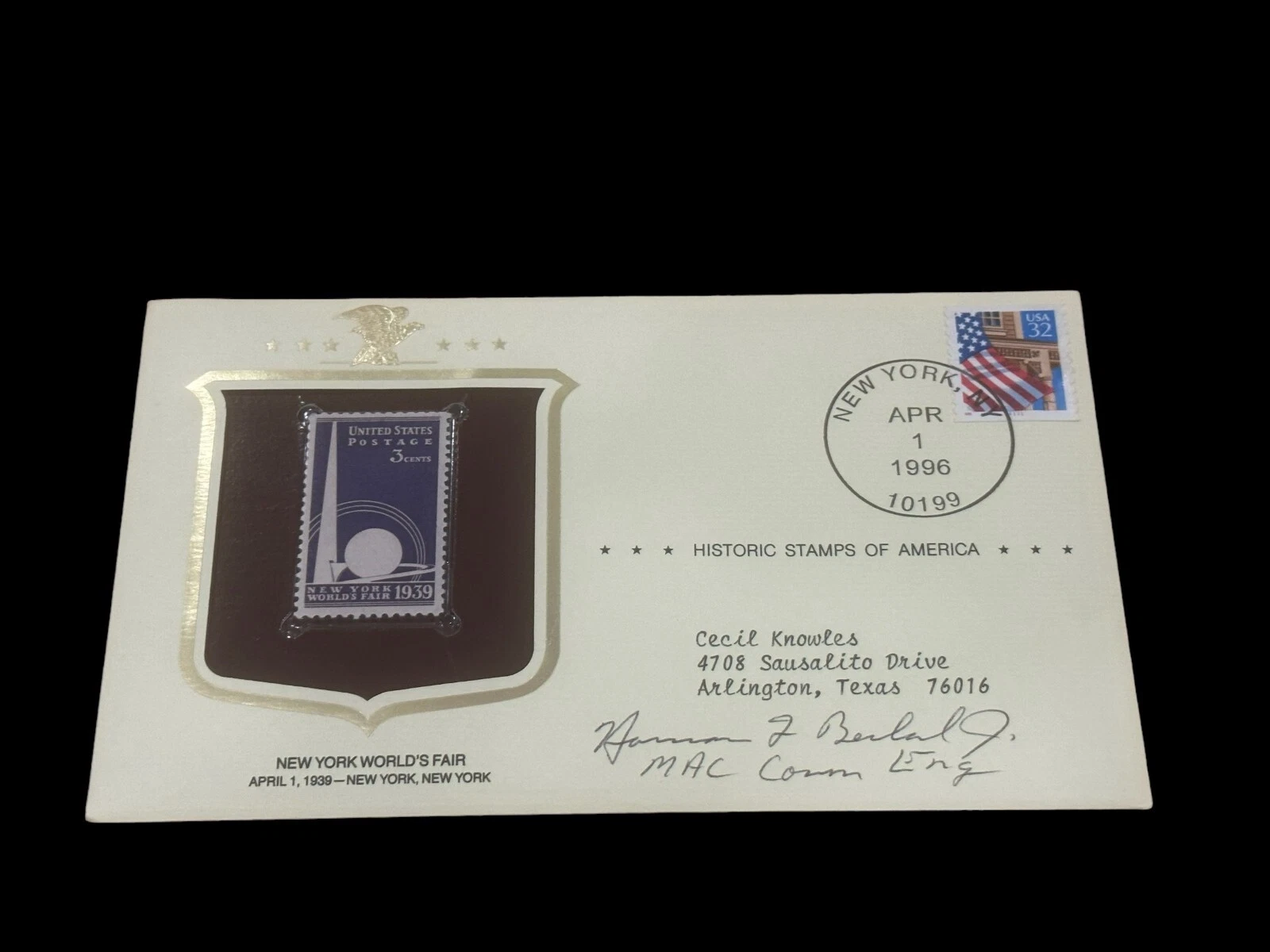 Norman Beckel NASA Engineer Space McDonnell Aircraft Rare Signed Autograph FDC
