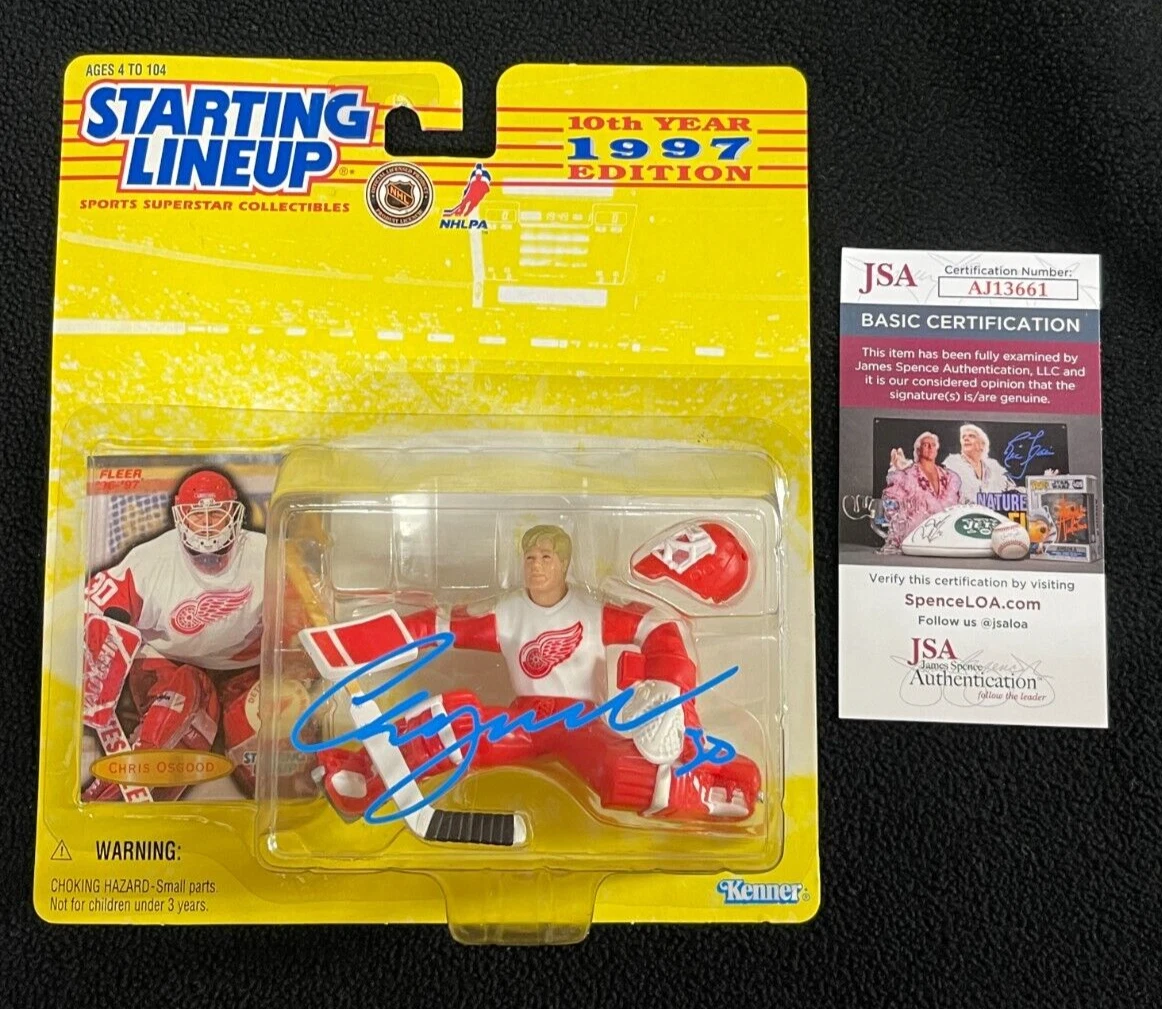 Chris Osgood Signed Detroit Red Wings Starting Lineup Action Figure #2 JSA COA
