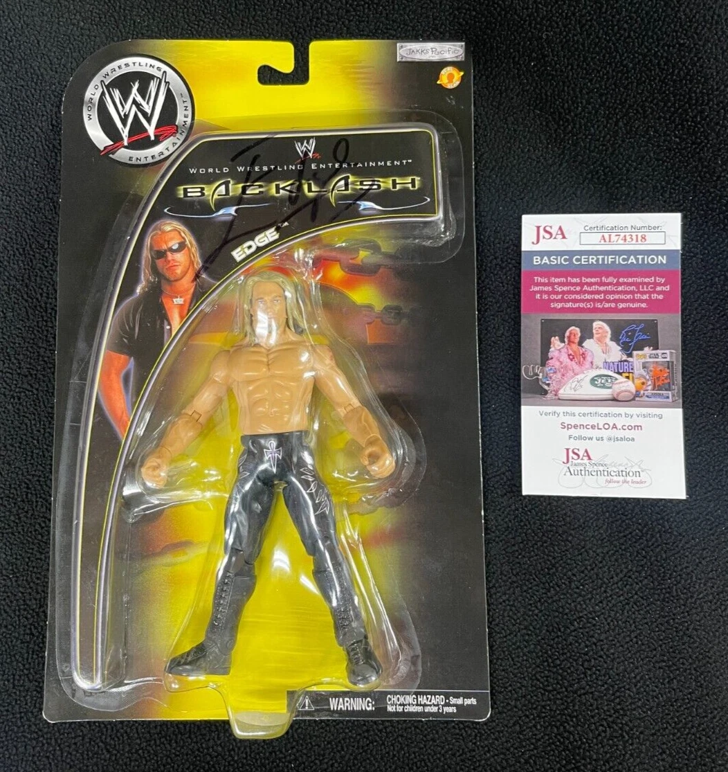 Edge Signed WWE Backlash Jakks Pacific Action Figure JSA COA
