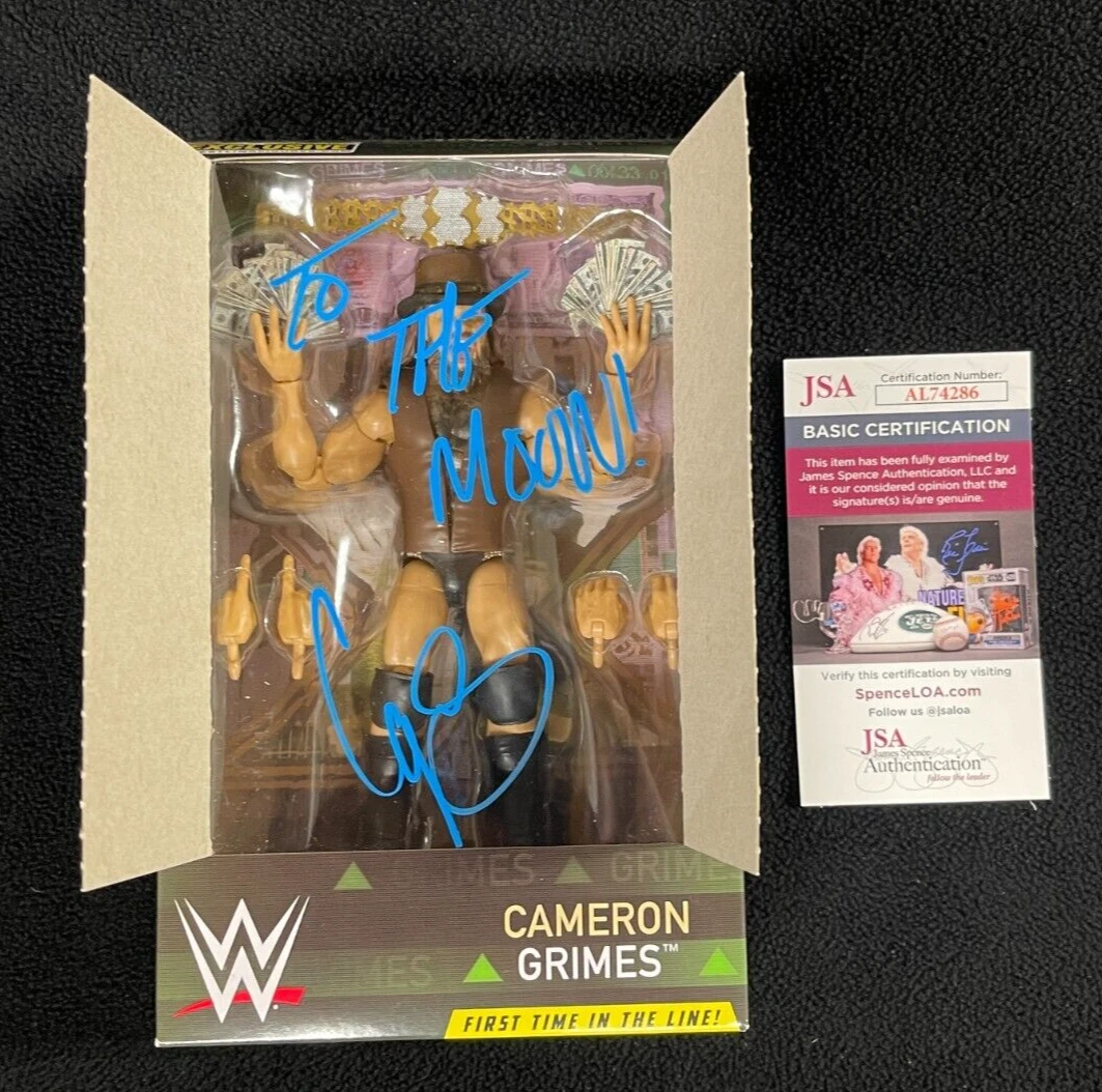 Cameron Grimes Signed & Inscribed WWE NXT Ringside Elite Action Figure JSA COA
