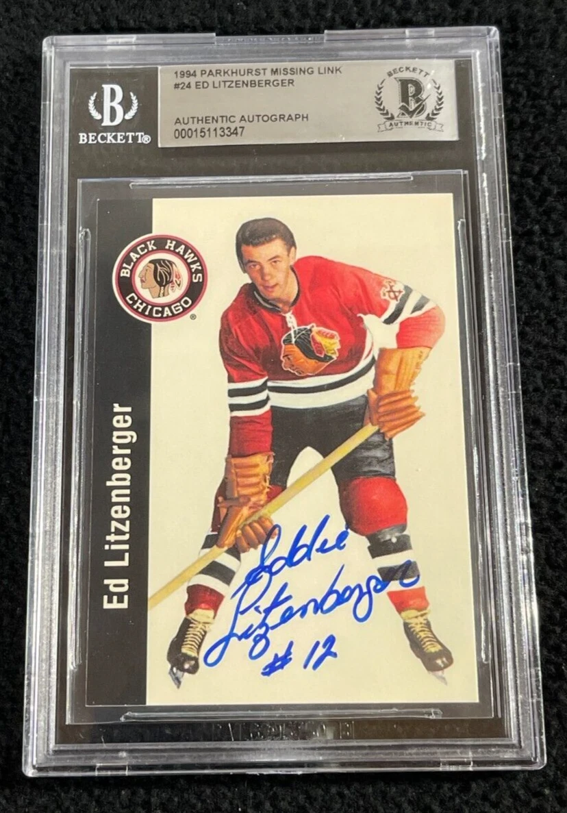 Ed Litzenberger Signed 1994 Parkhurst Missing Link Card #24 BAS Certified
